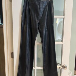 Amanda Uprichard Black Faux Leather Pants